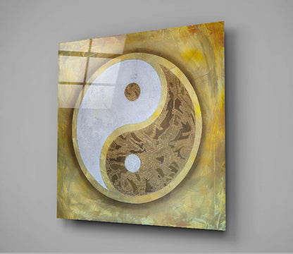 Ying Yang Glass Wall Art
