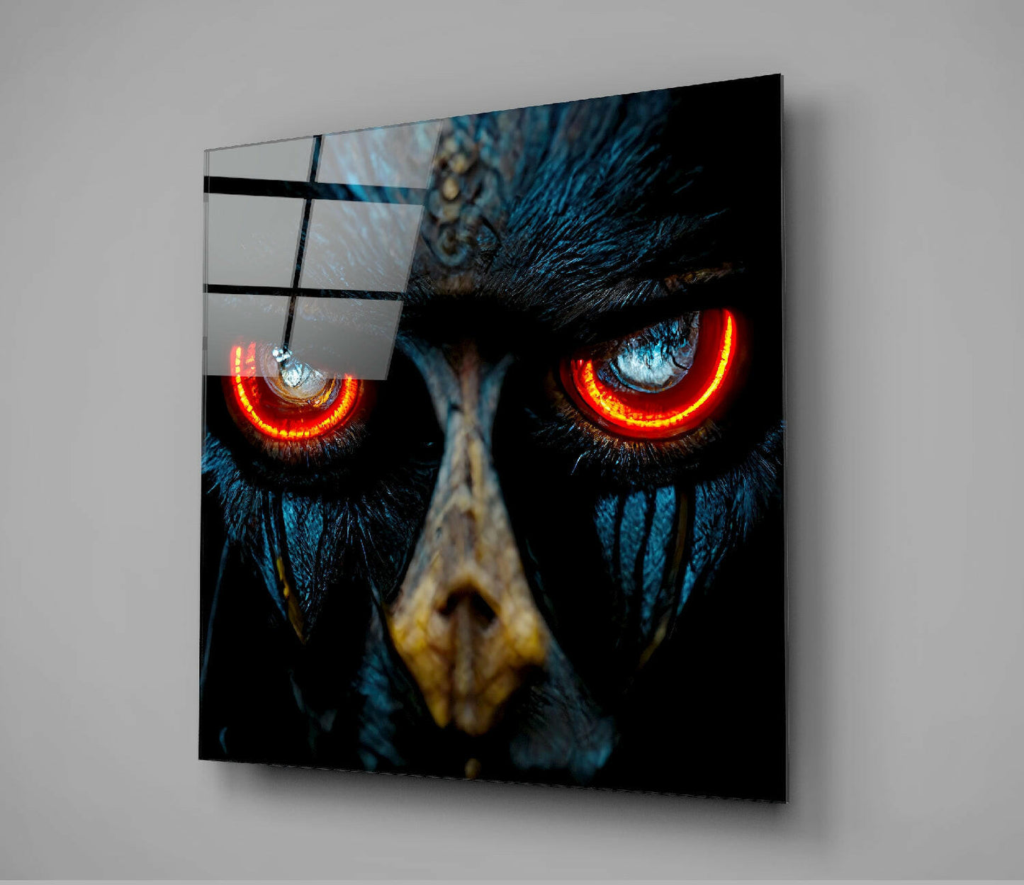 Anger in the Eyes Glass Wall Art
