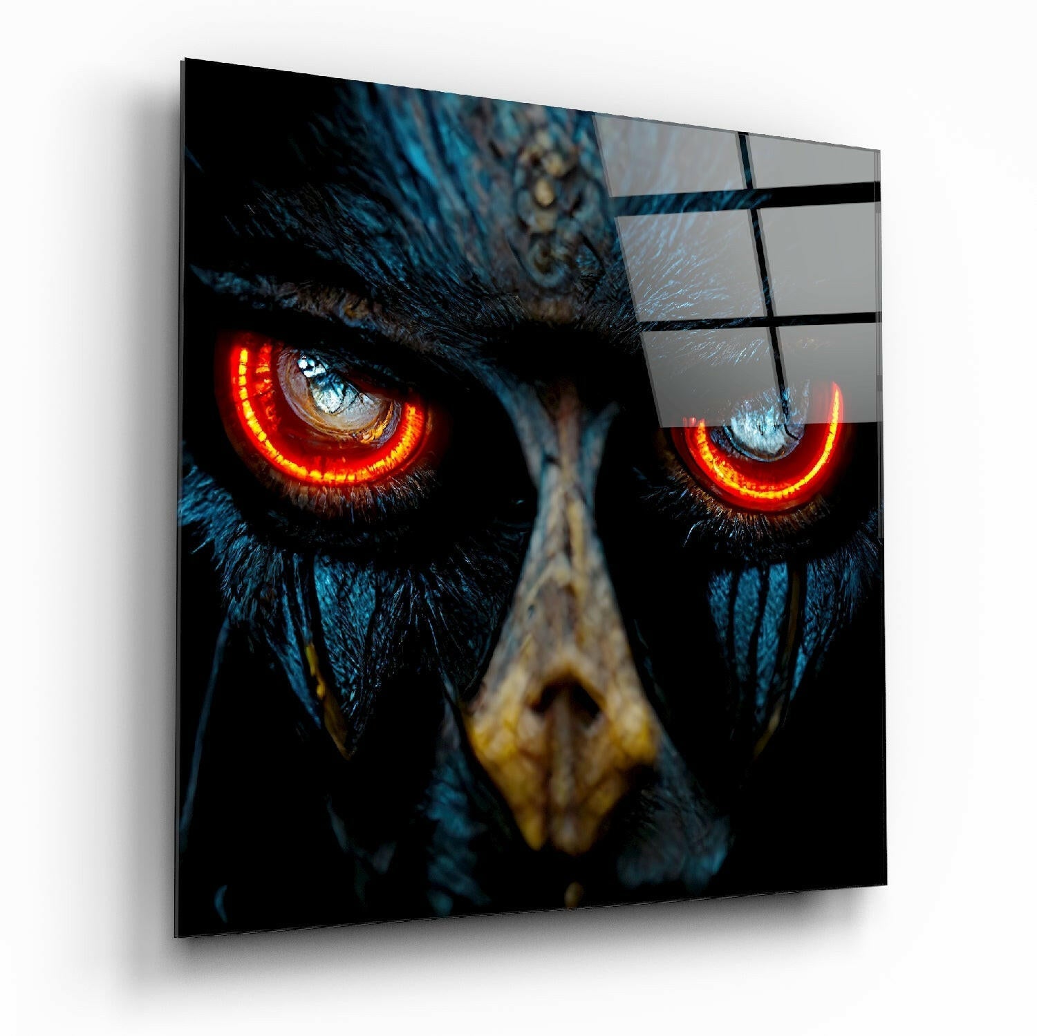 Anger in the Eyes glass wall art