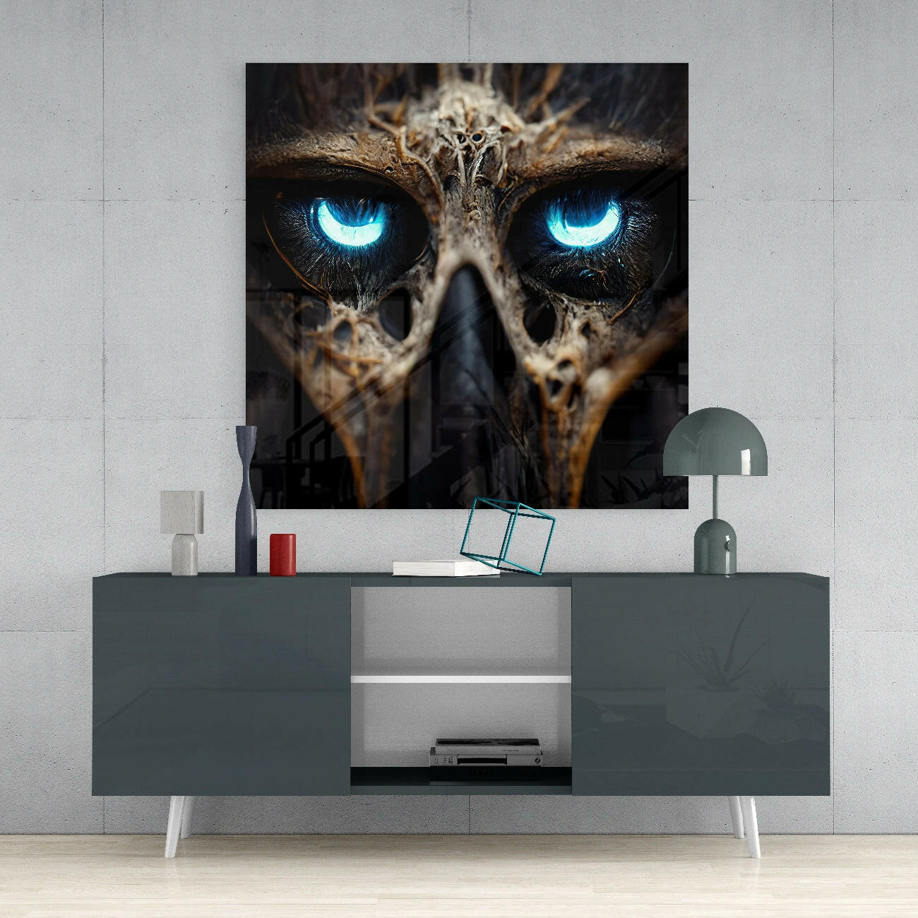 Bravery in the Eyes Glass Wall Art