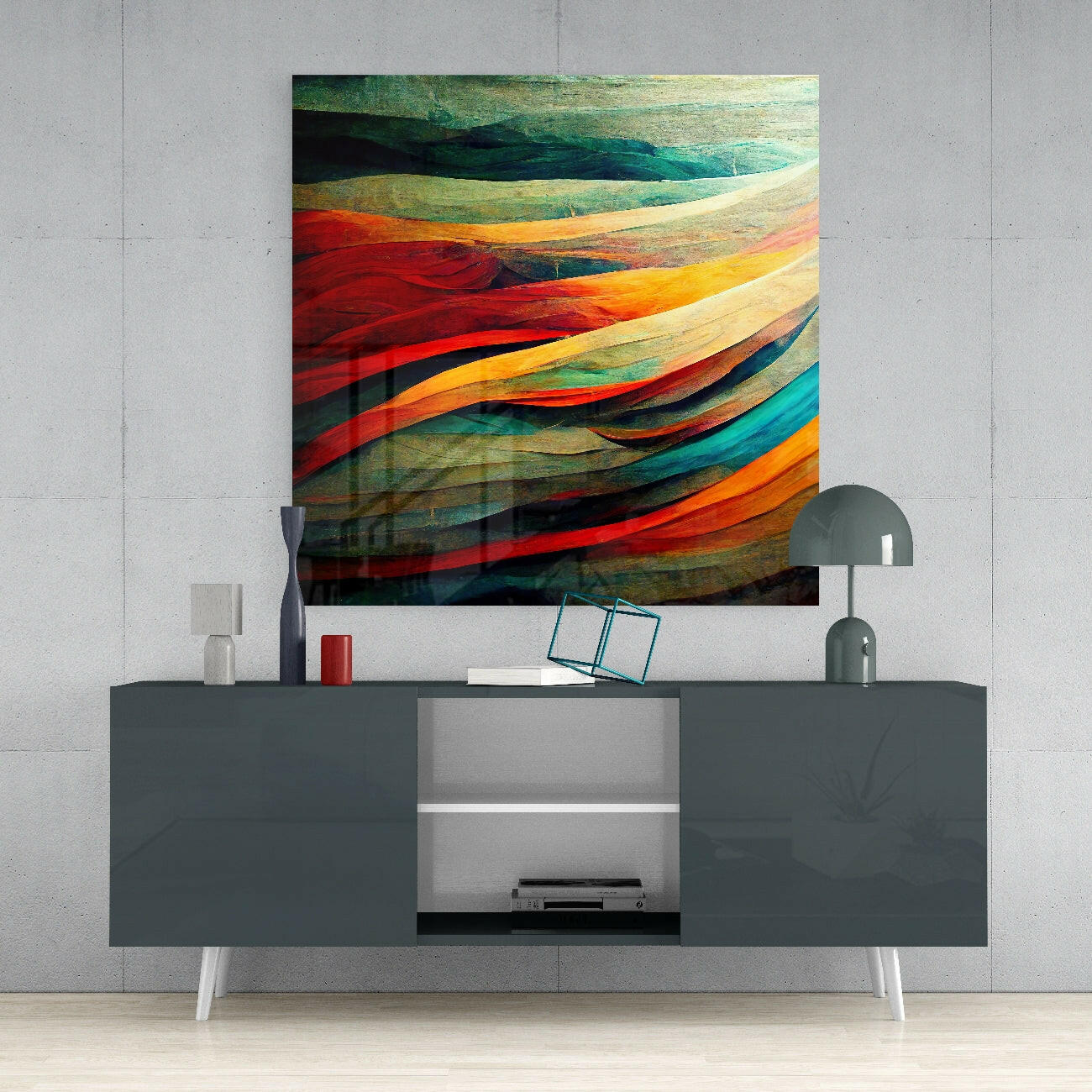Flow Glass Wall Art