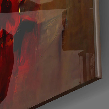 Collapsed City Silhouette Glass Wall Art
