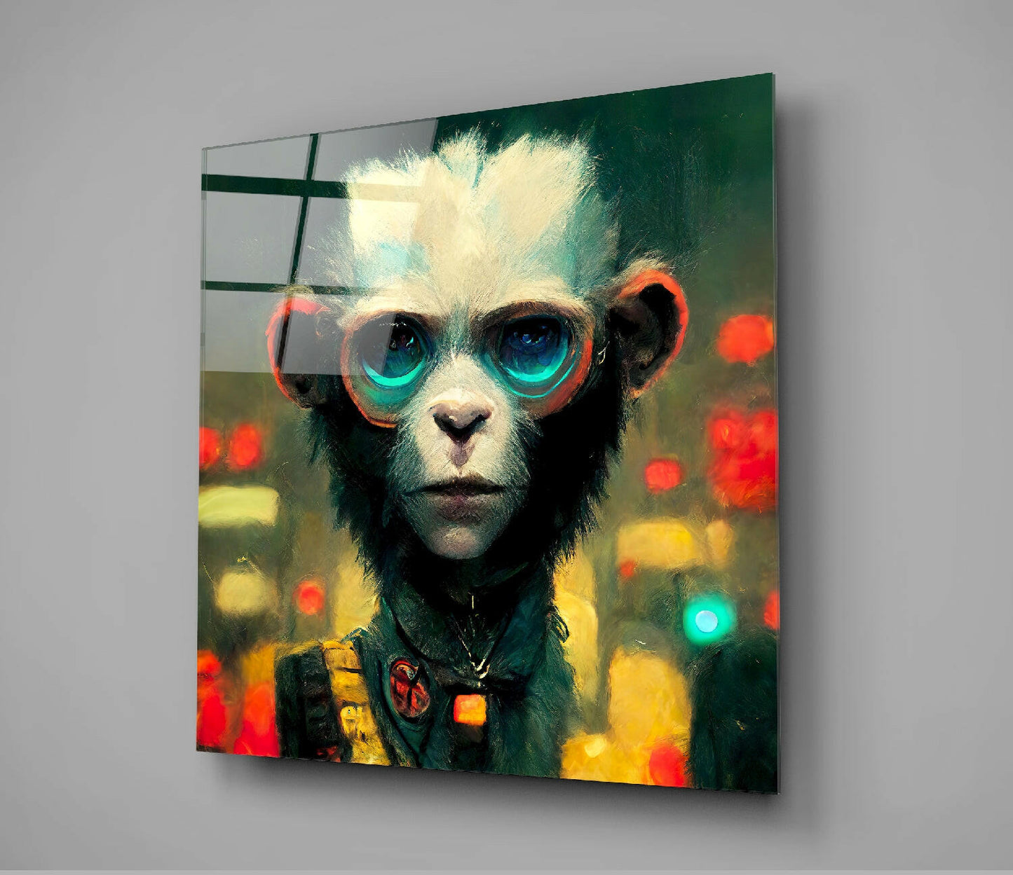 The Monkey Glass Wall Art