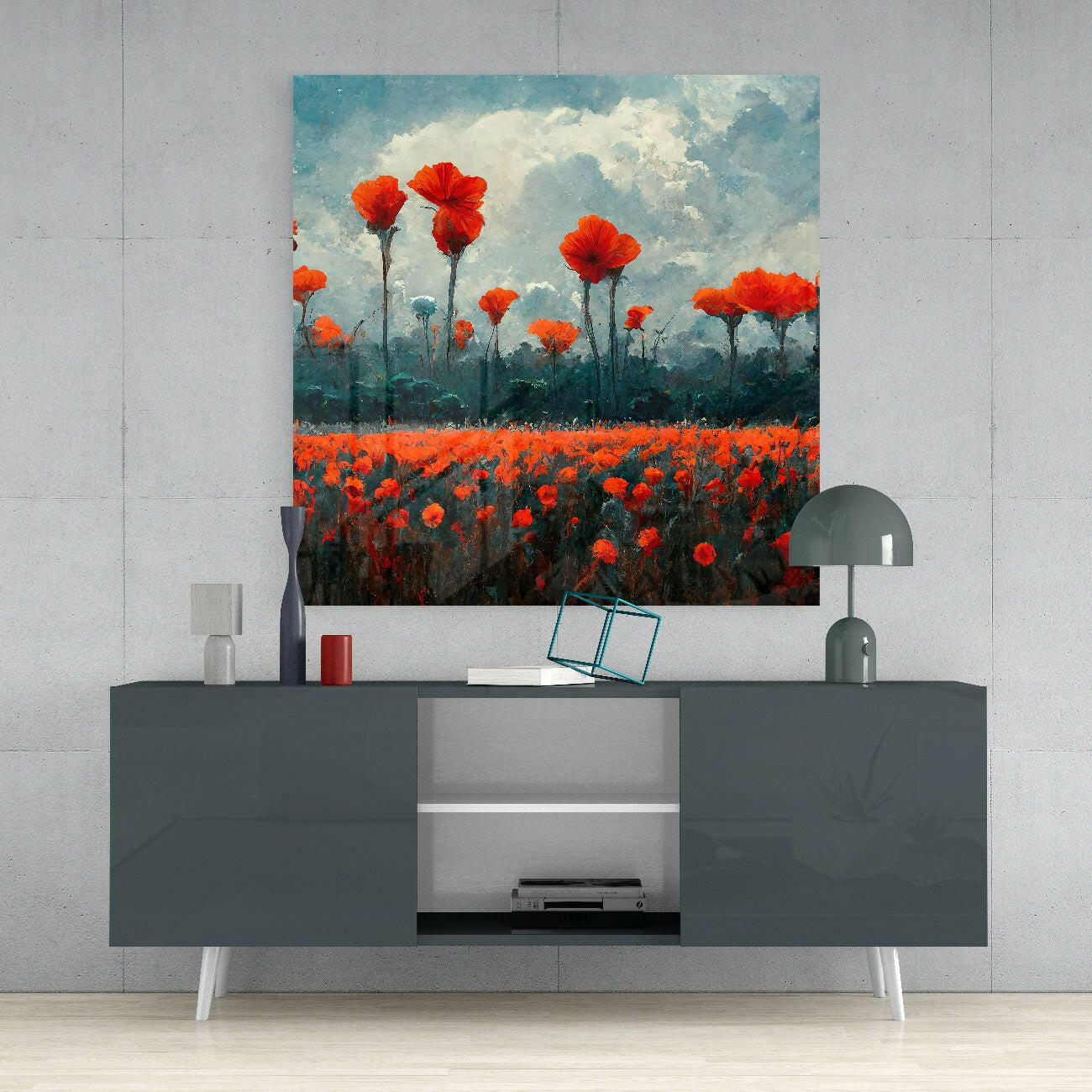 Poppy Glass Wall Art