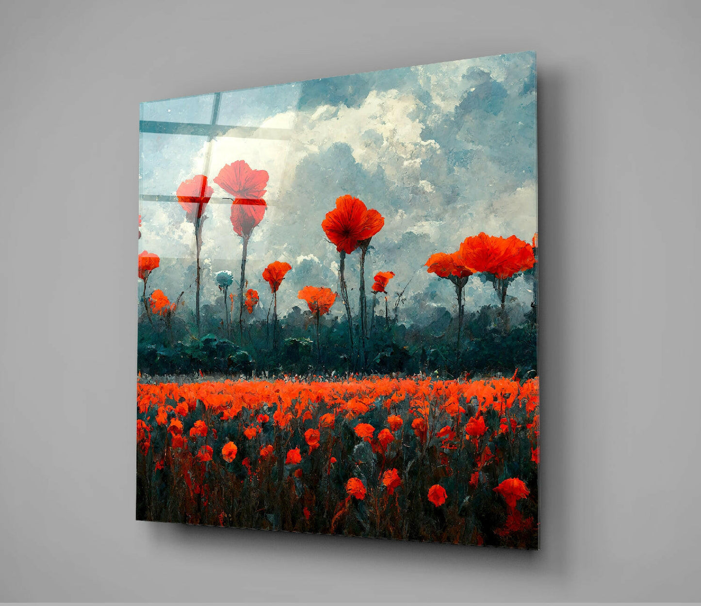 Poppy Glass Wall Art