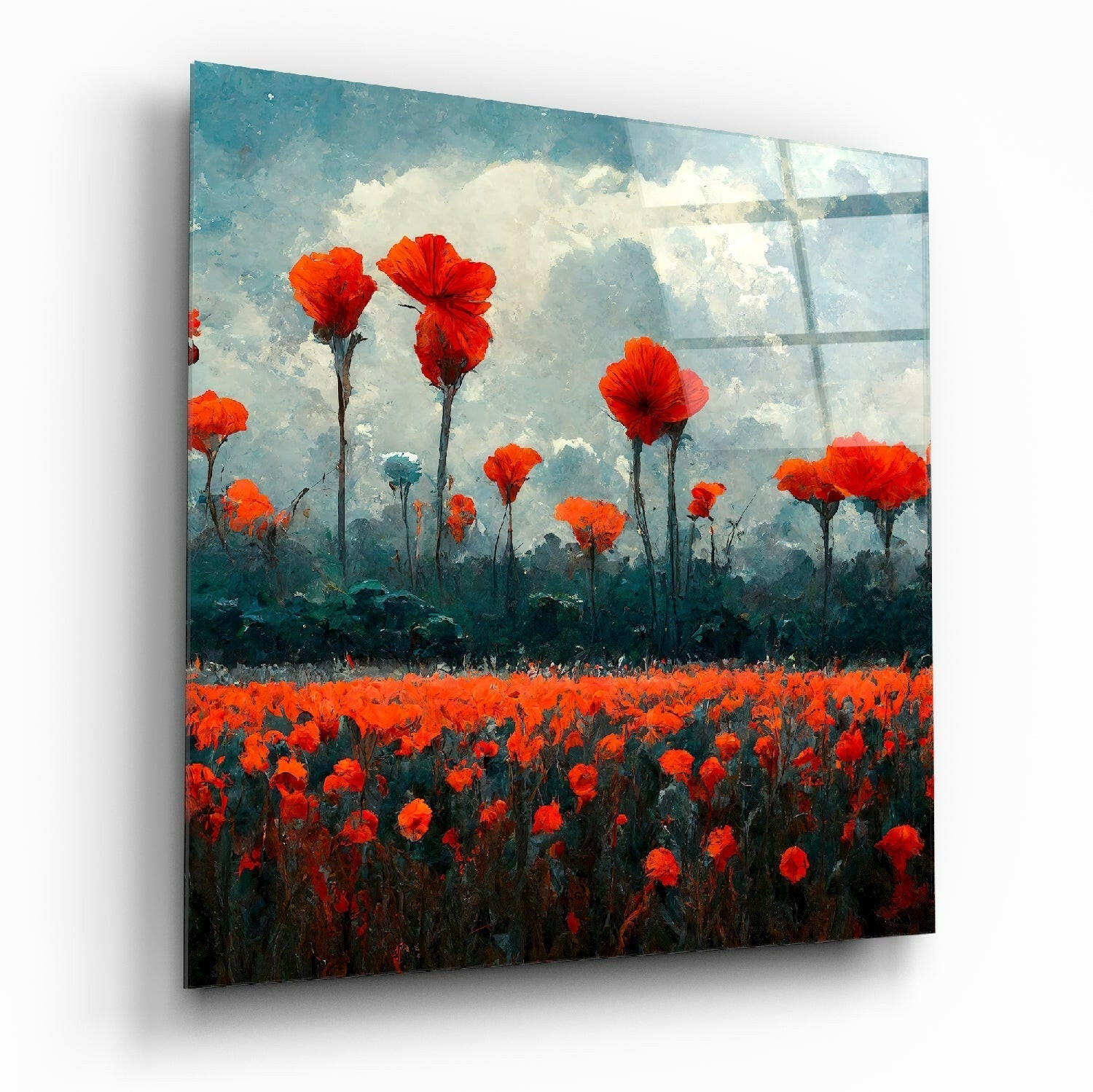 Poppy Glass Wall Art
