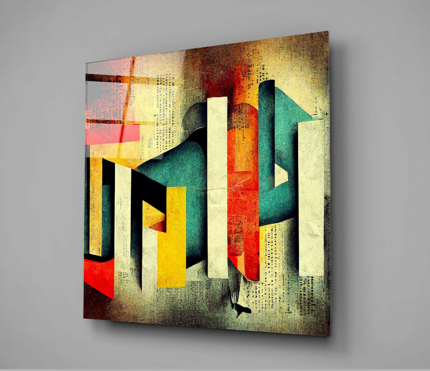 Lost Alphabet Glass Wall Art