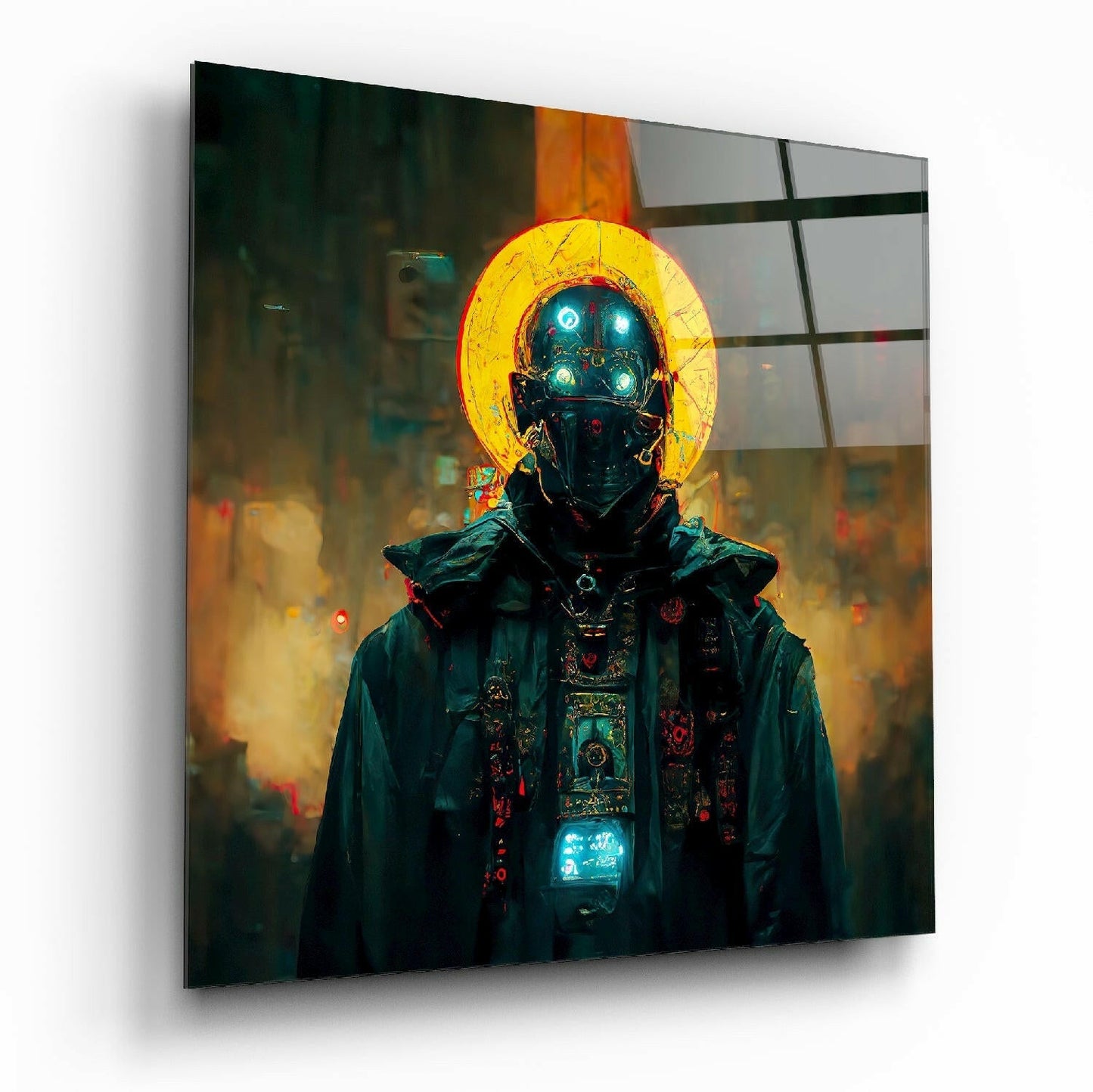 The Conqueror glass wall art