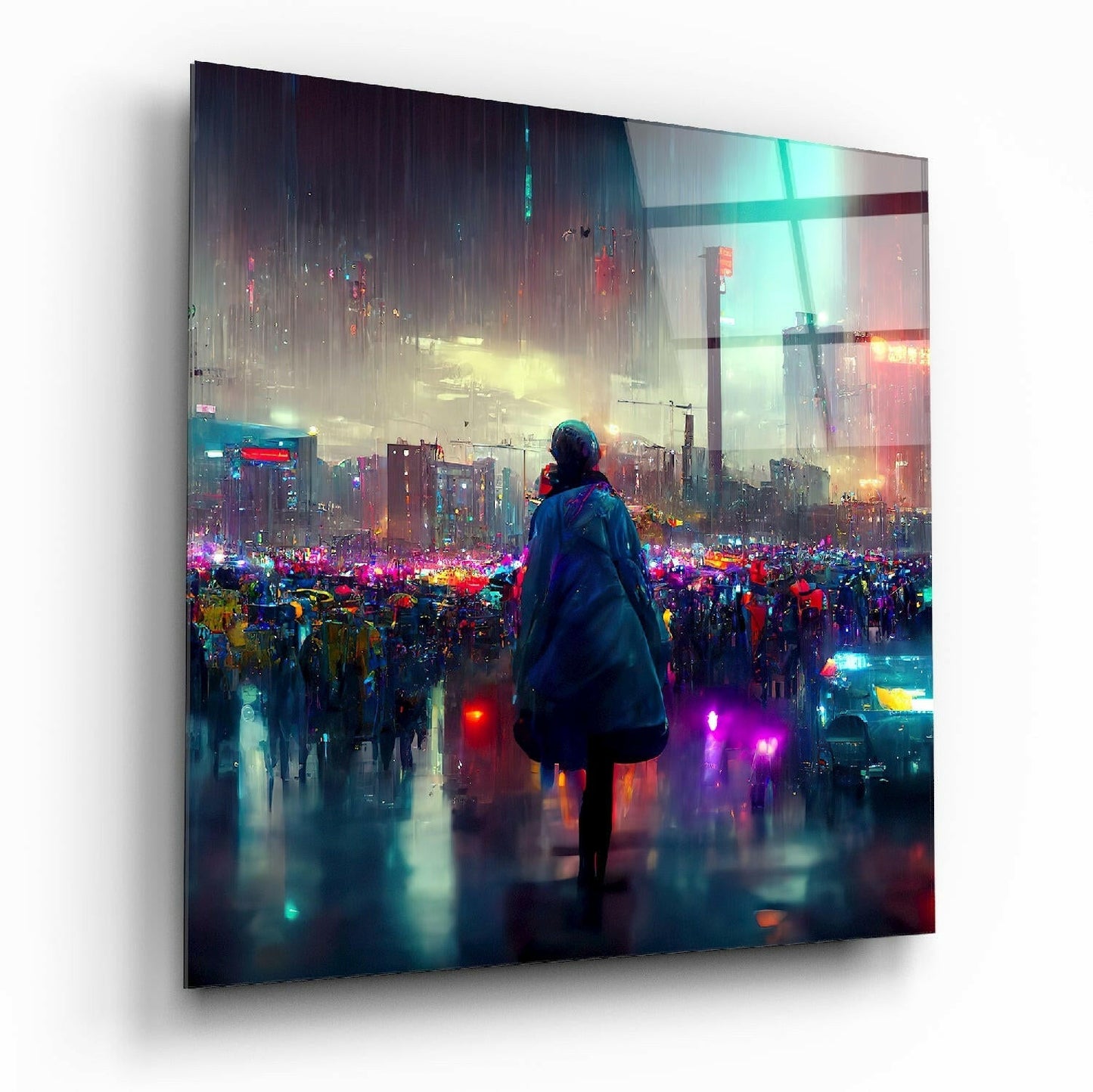Against the City glass wall art