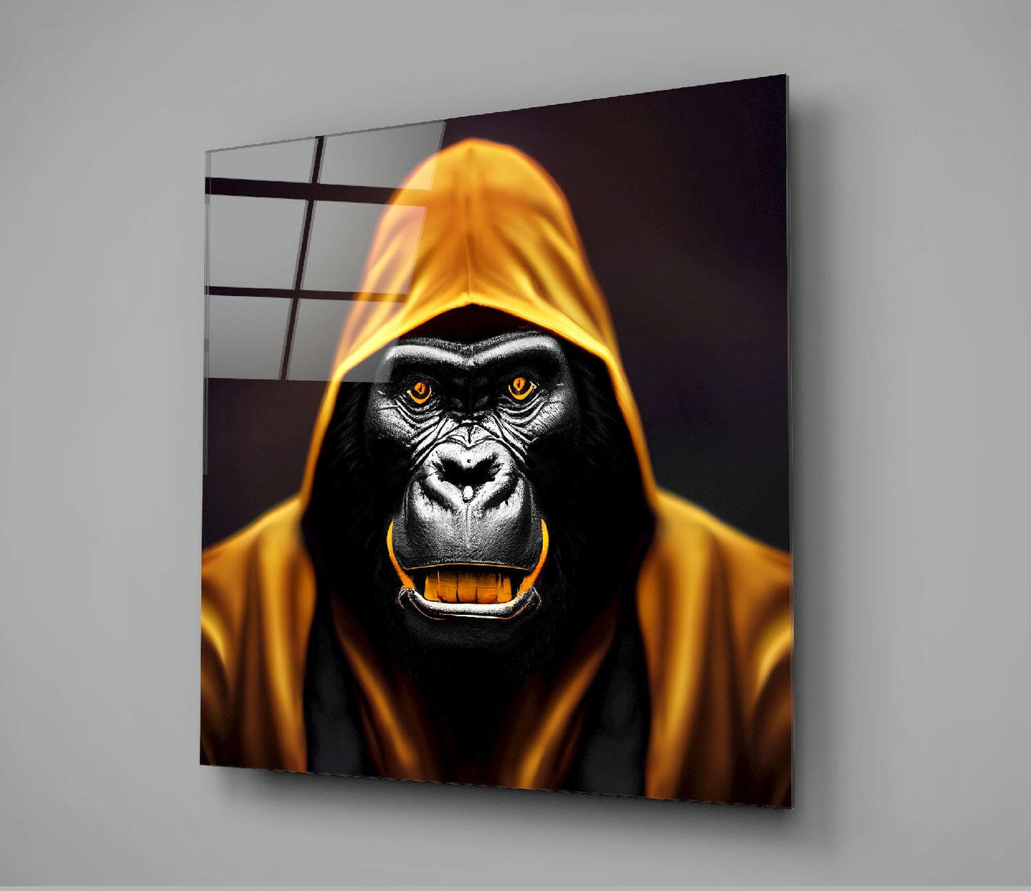 Angry Smile Glass Wall Art