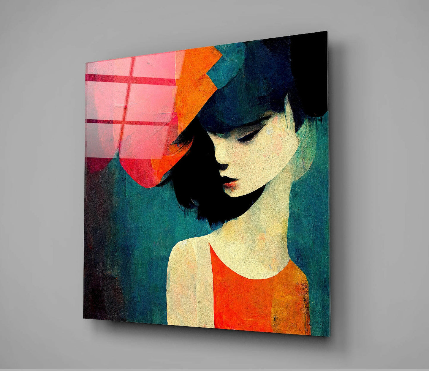 Sadness Glass Wall Art