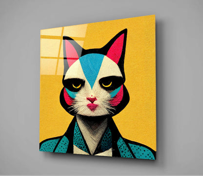Ms. Cat Glass Wall Art