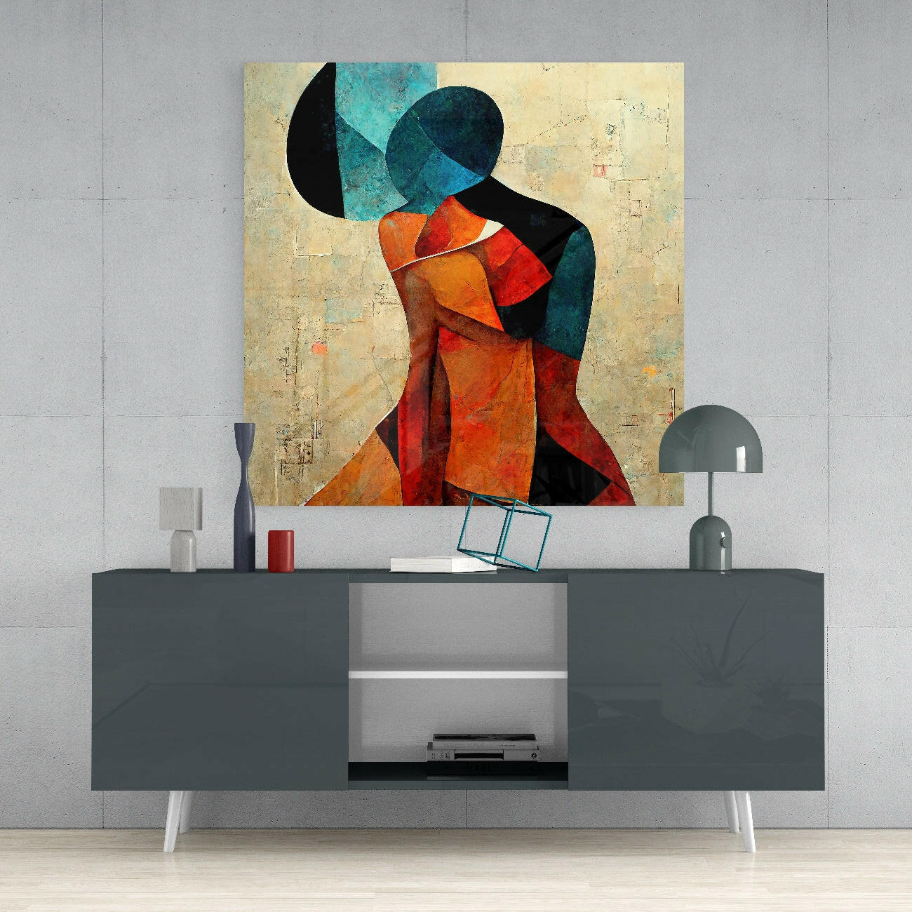 The Hug Glass Wall Art