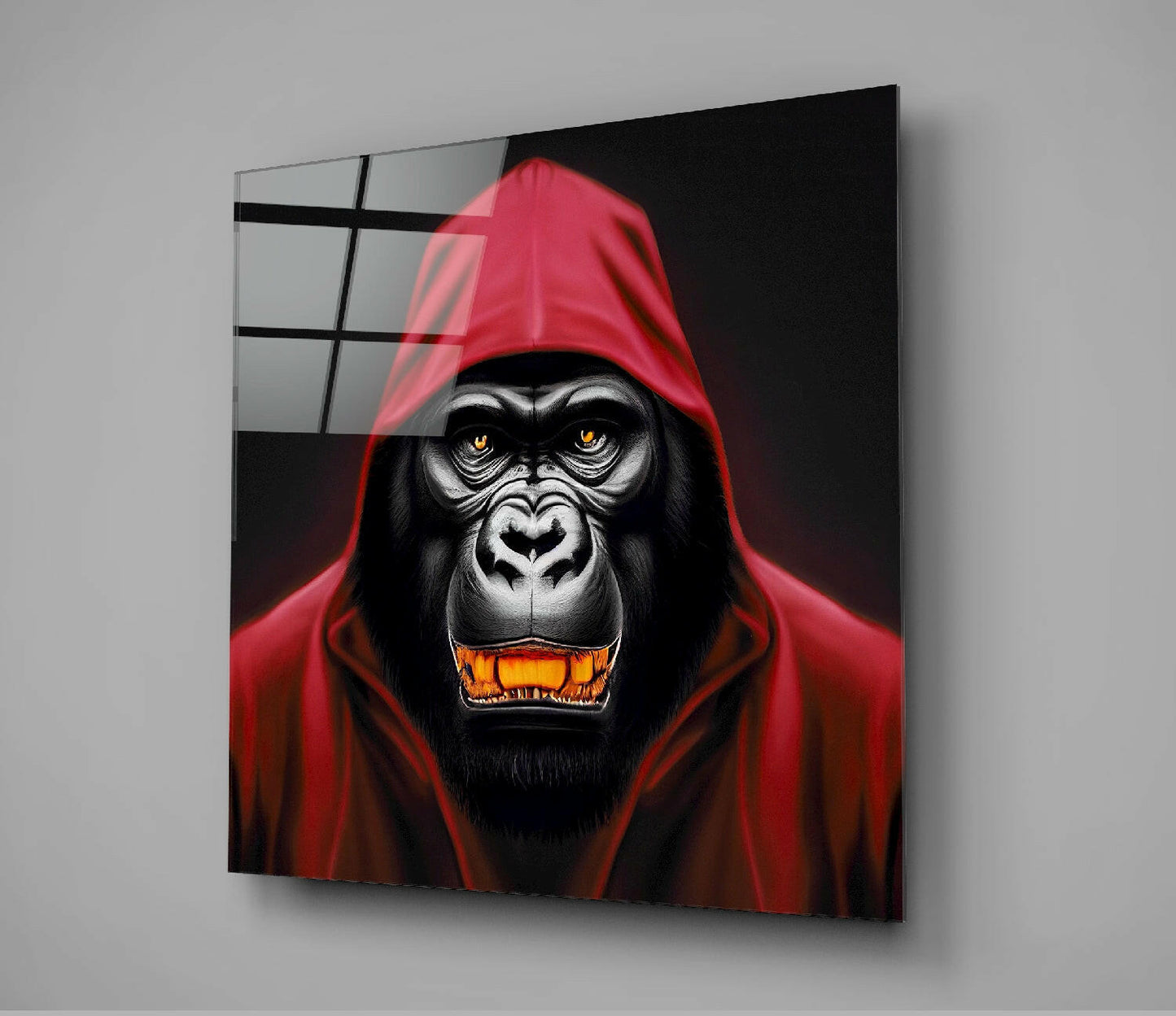 Angry Smile Glass Wall Art