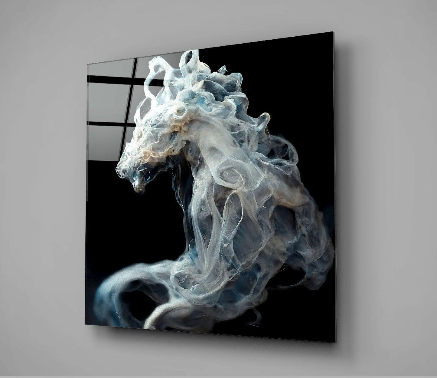 Smoky Horse Glass Wall Art