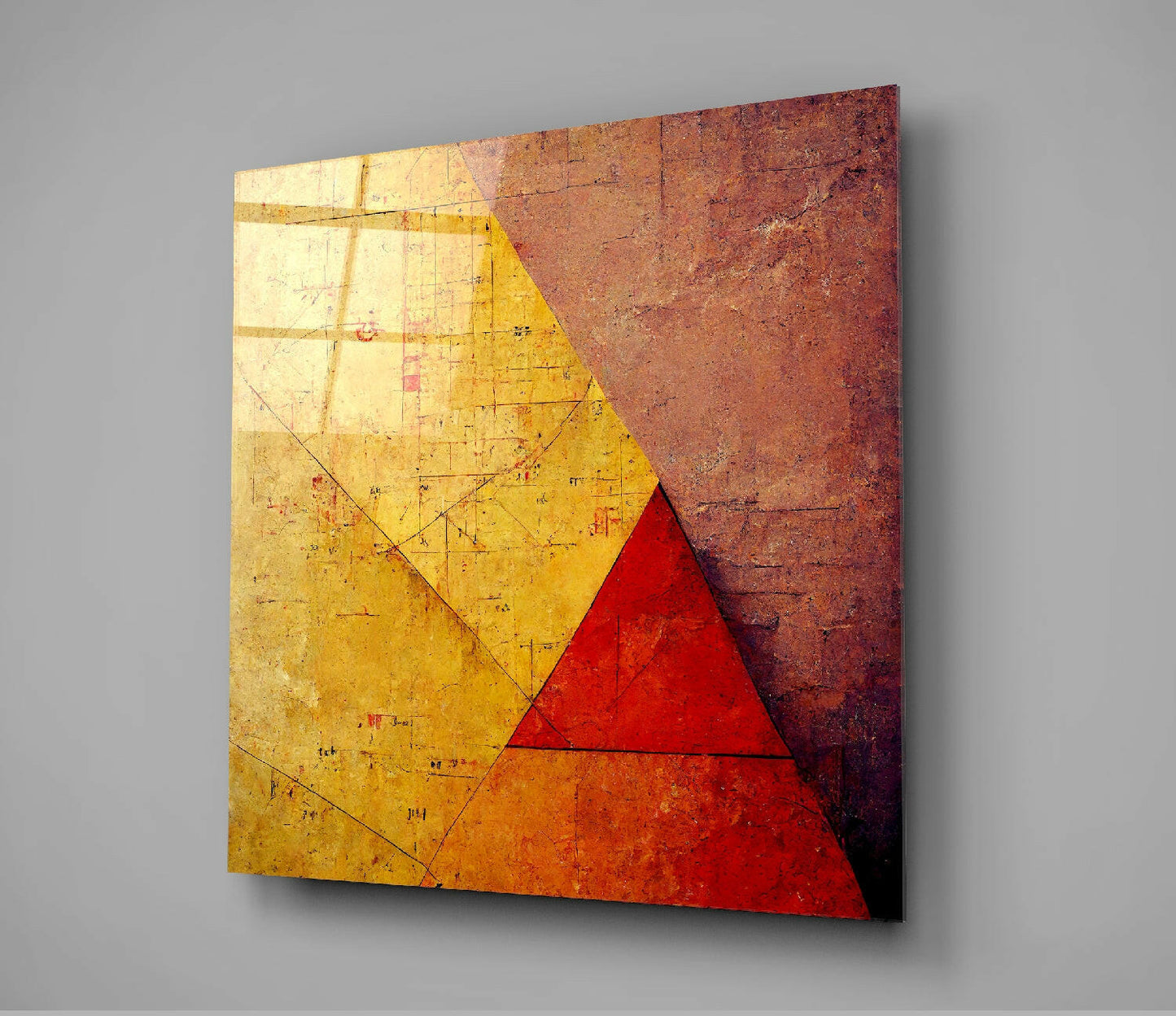 Ancient Wall Glass Wall Art