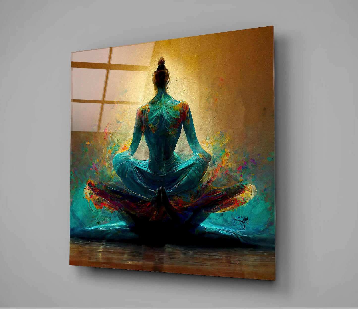 Meditation Glass Wall Art