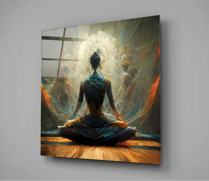 Stillness Meditation Glass Wall Art