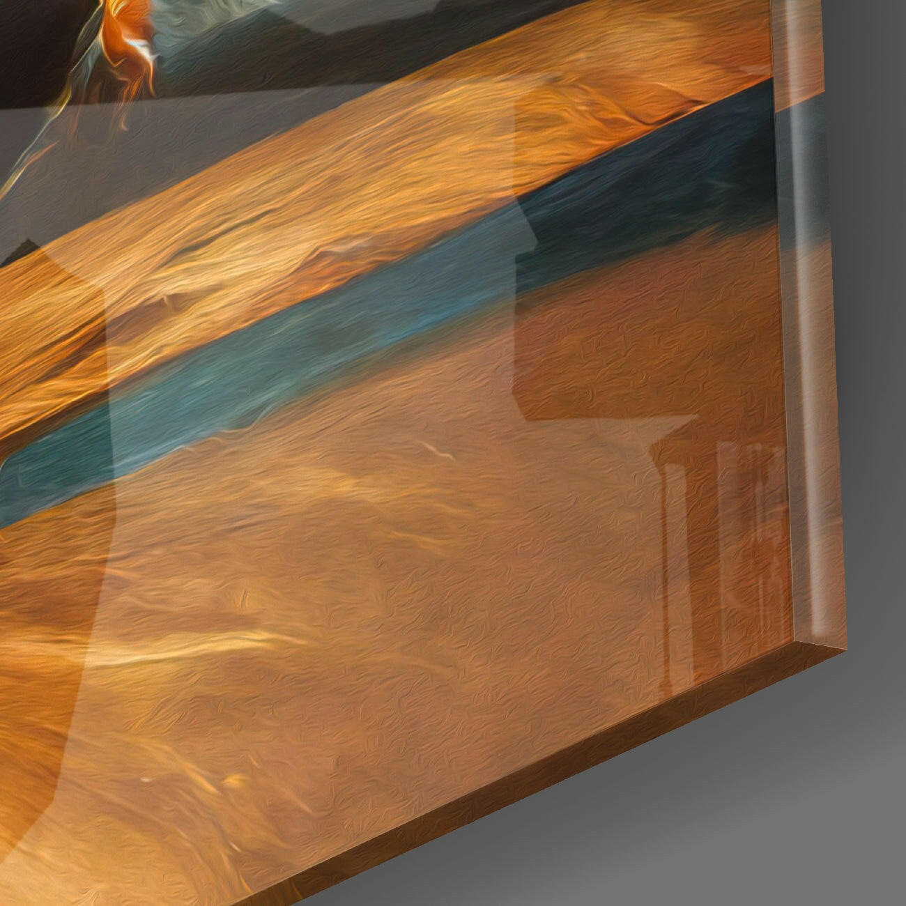 Stillness Meditation Glass Wall Art