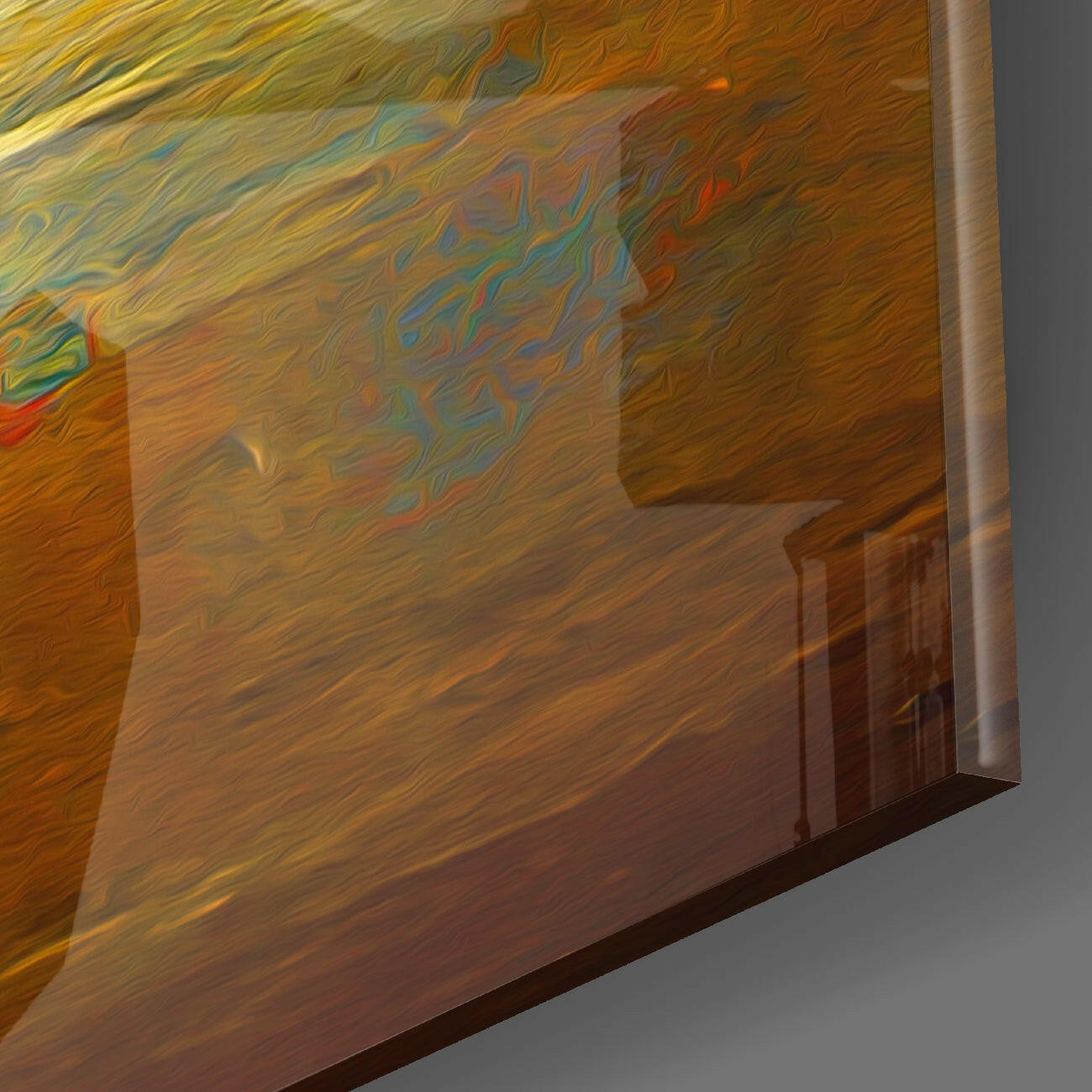 Dancing in the Rain Glass Wall Art