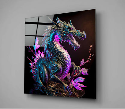 Dragon's Anger Glass Wall Art