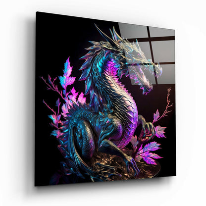 Dragon's Anger glass wall art print