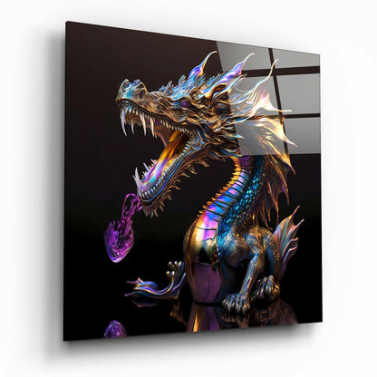 Dragon's Roar glass wall art print