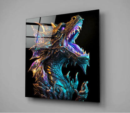 Dragon's Roar Glass Wall Art