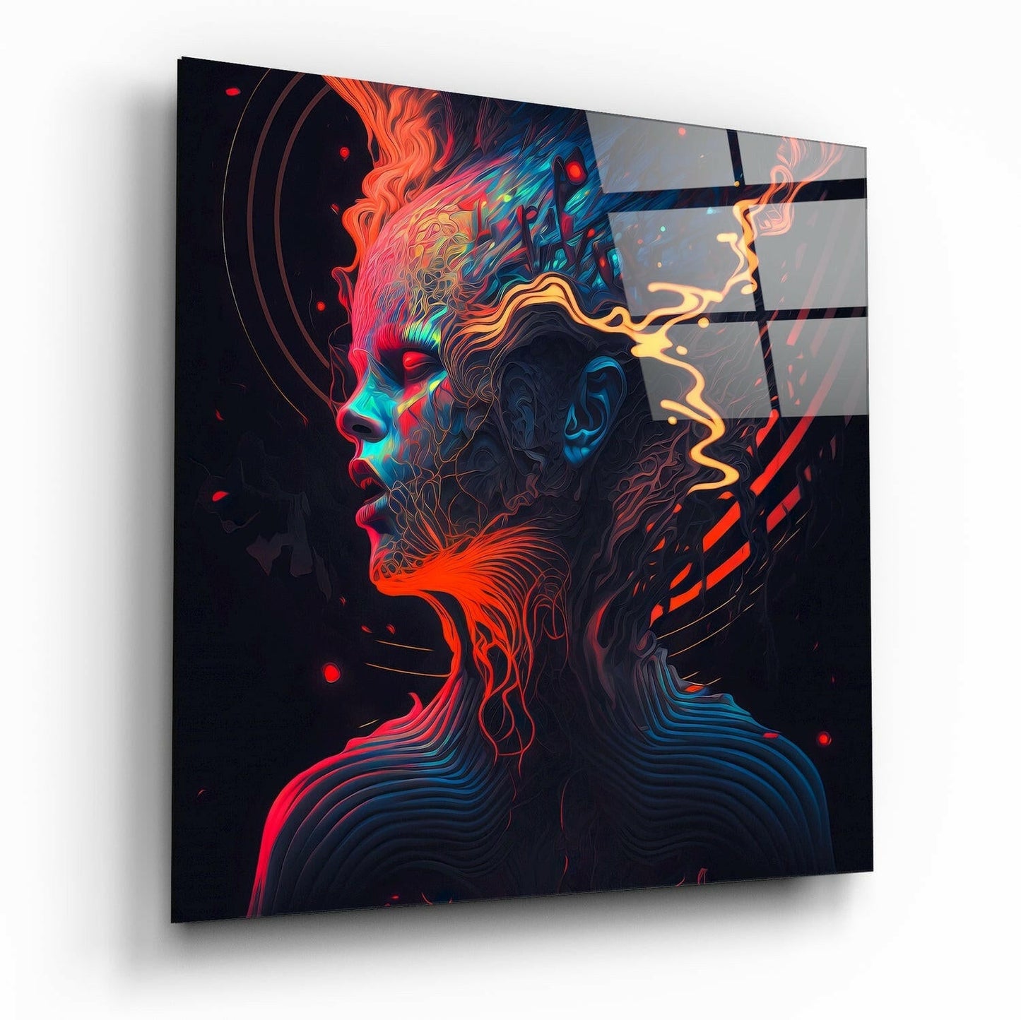 Be the Music glass wall art abstract design