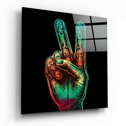 Peace glass wall art print