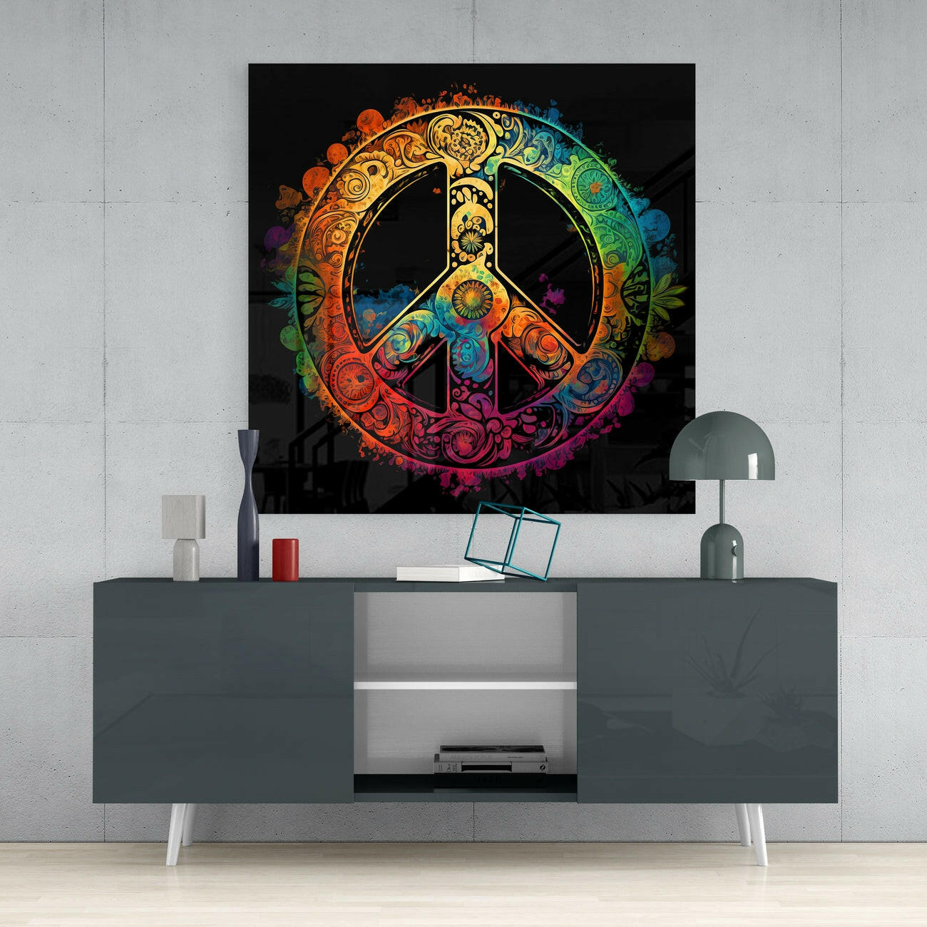 Peace Glass Wall Art