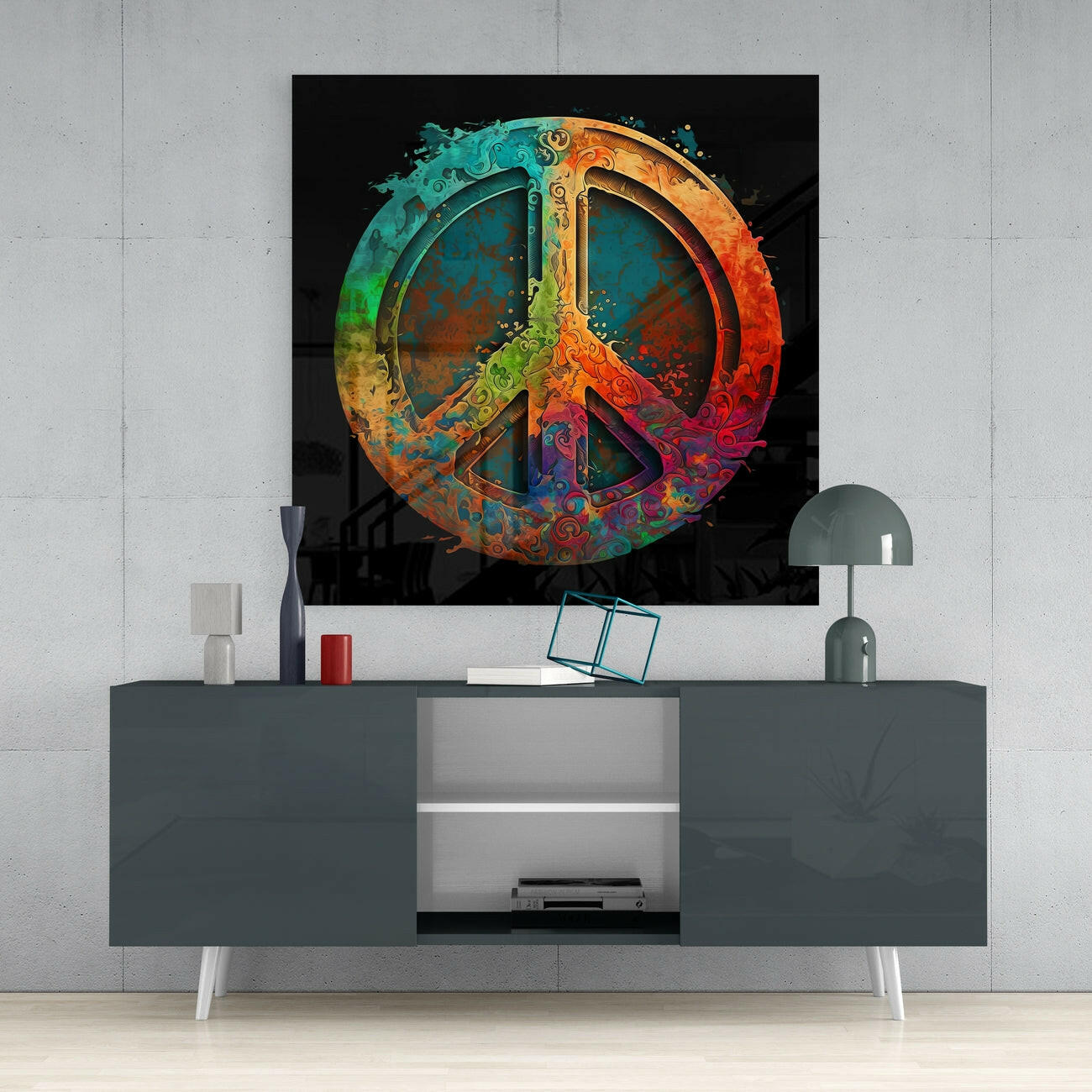 Peace Glass Wall Art