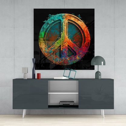 Peace Glass Wall Art