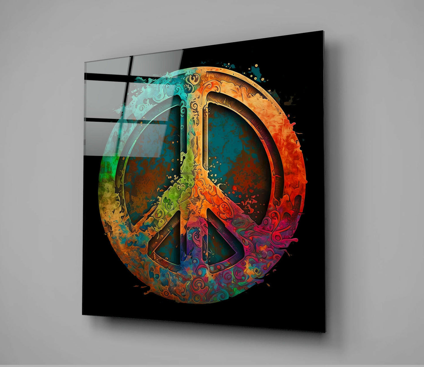 Peace Glass Wall Art