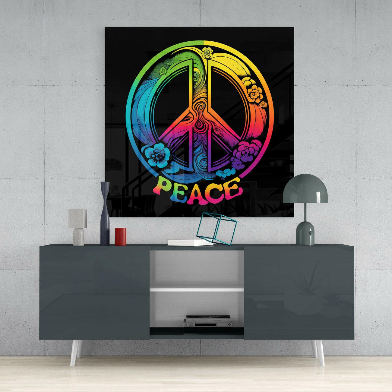 Peace Glass Wall Art