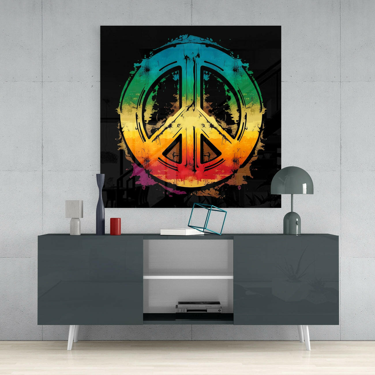 Peace Glass Wall Art