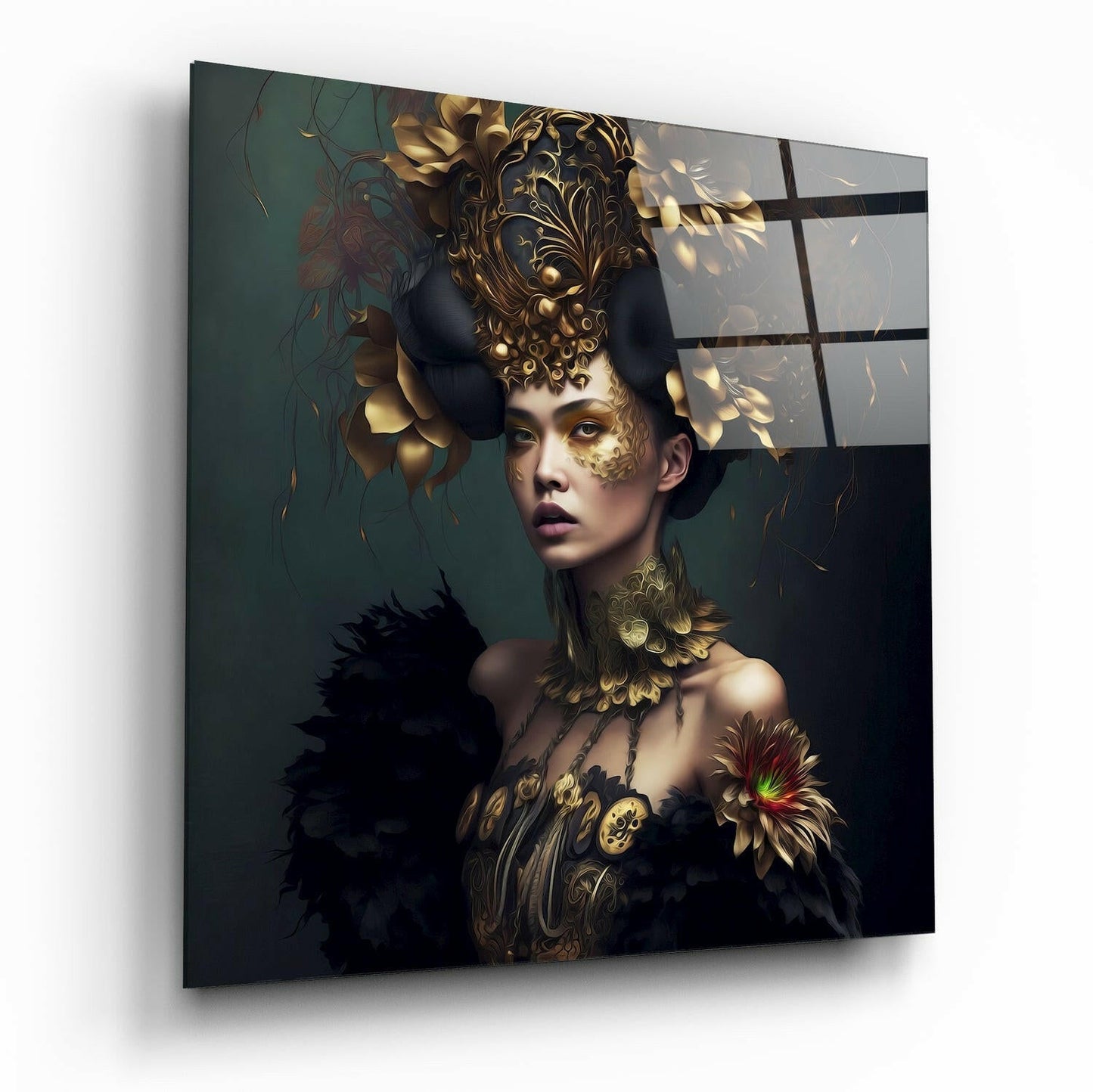 The Queen glass wall art print