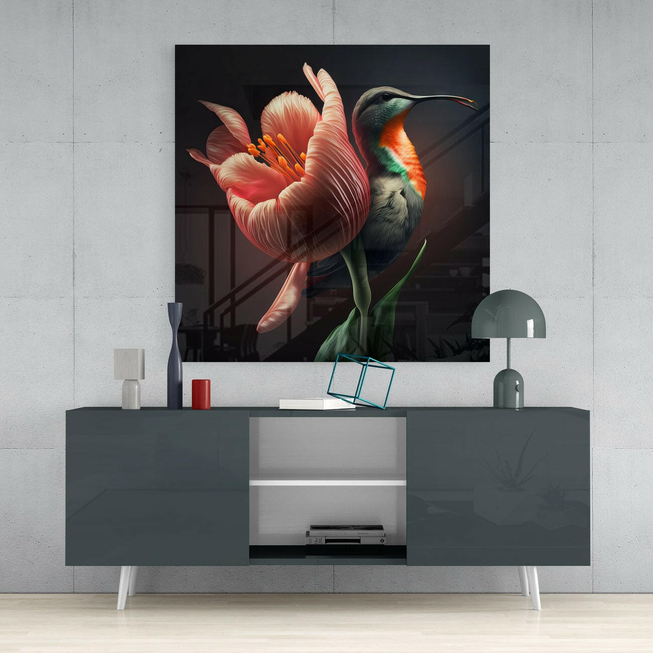 Tropical Beauties Glass Wall Art