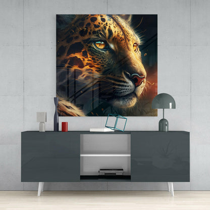 Leopard Glass Wall Art