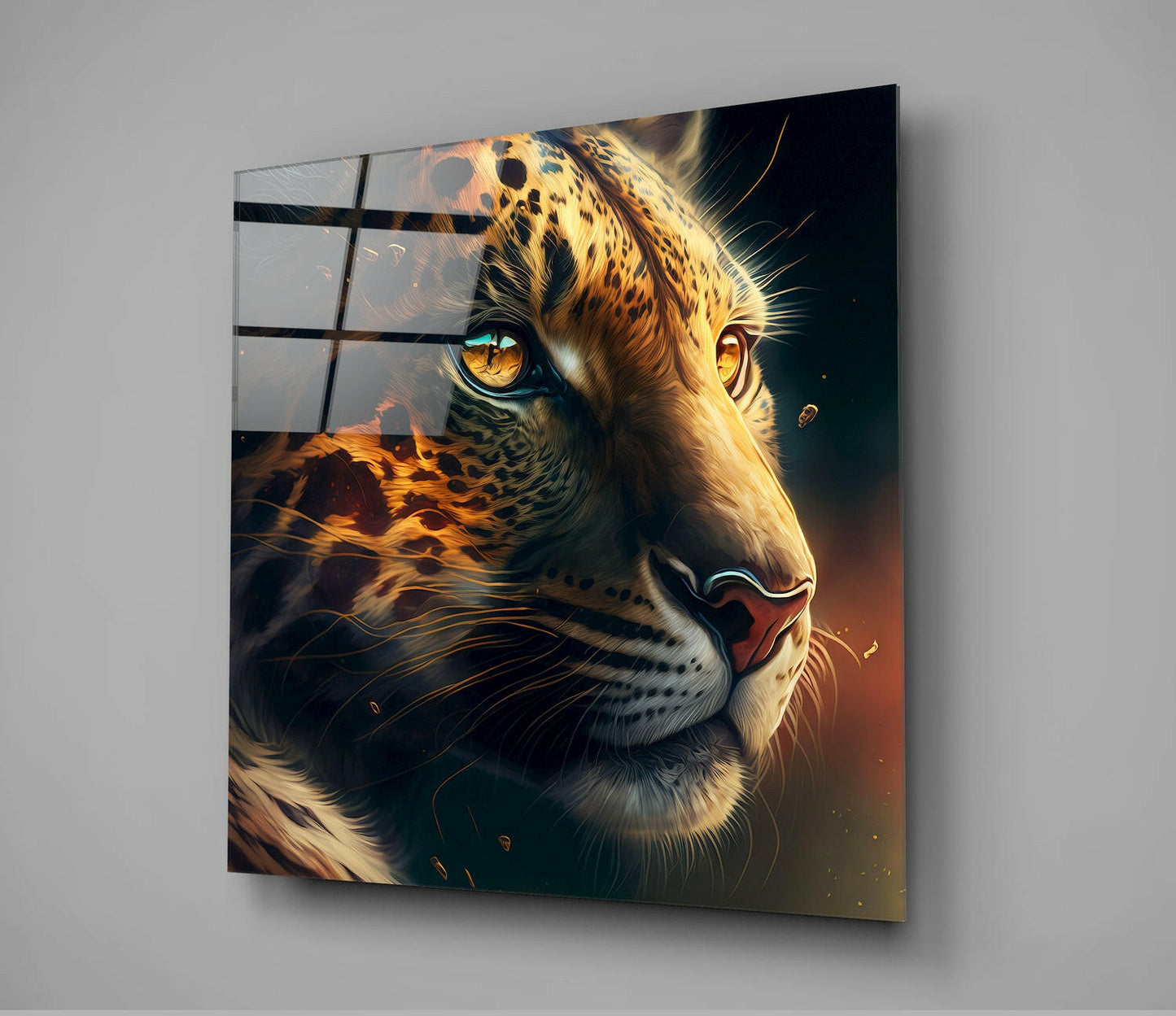 Leopard Glass Wall Art