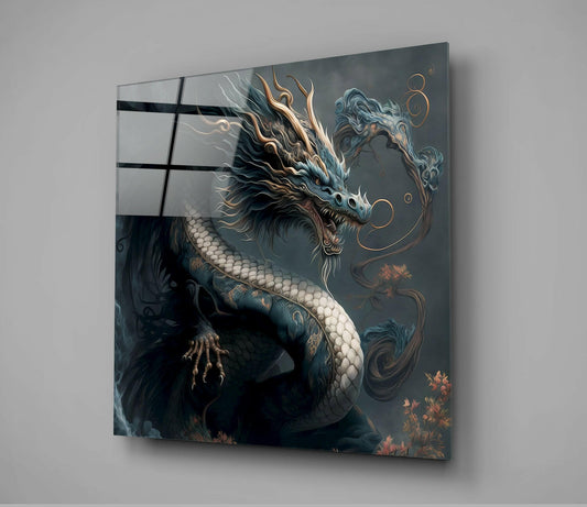 Dragon's Roar Glass Wall Art