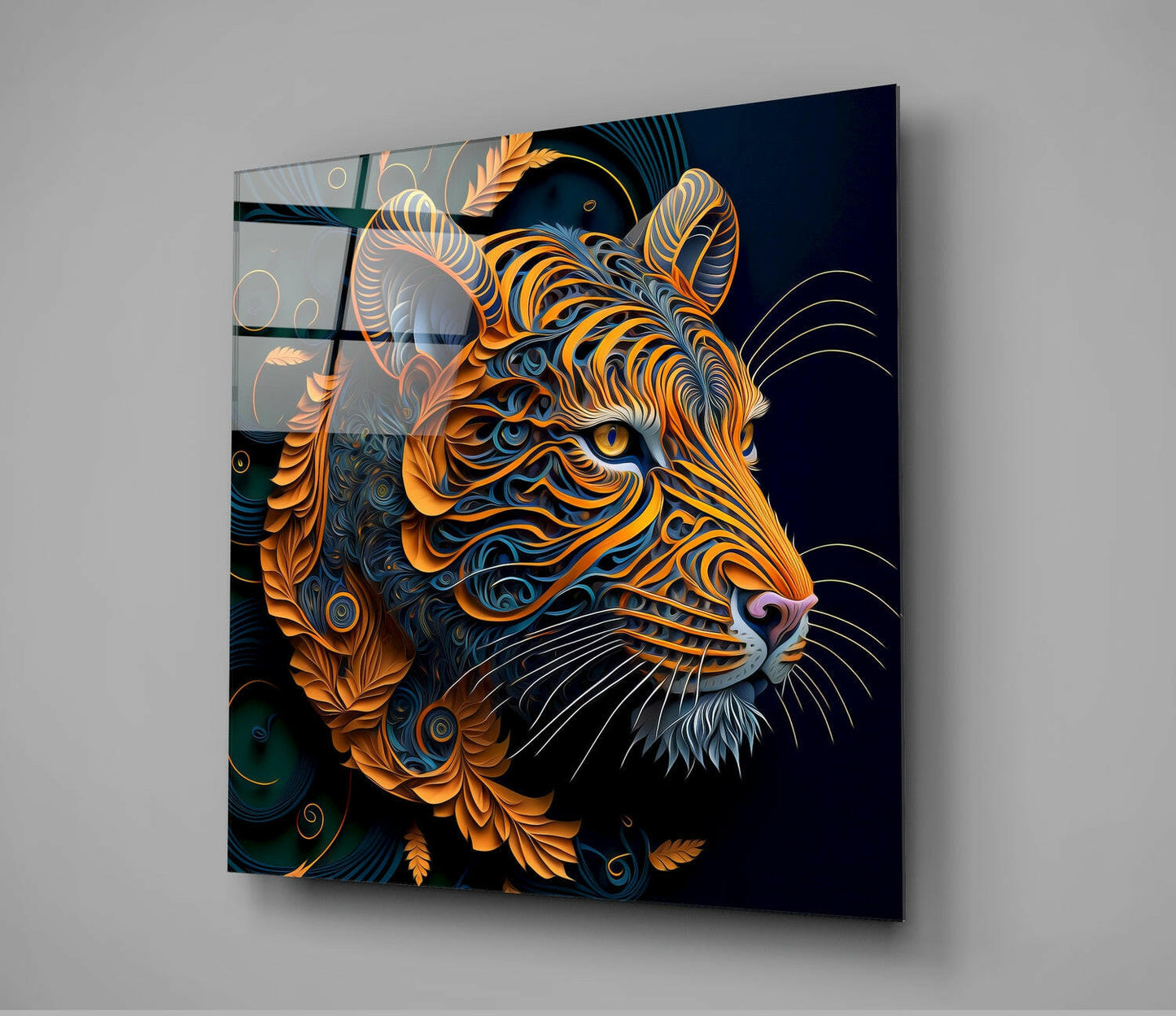 Tiger Glass Wall Art
