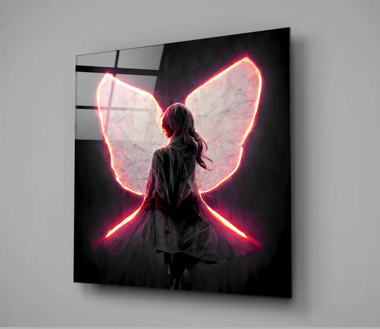 Me Flying Glass Wall Art