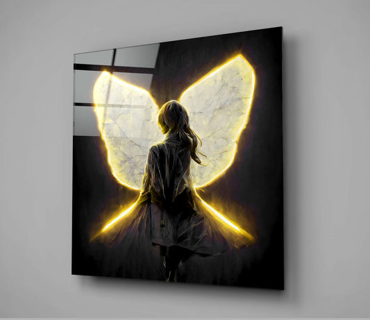 Me Flying Glass Wall Art