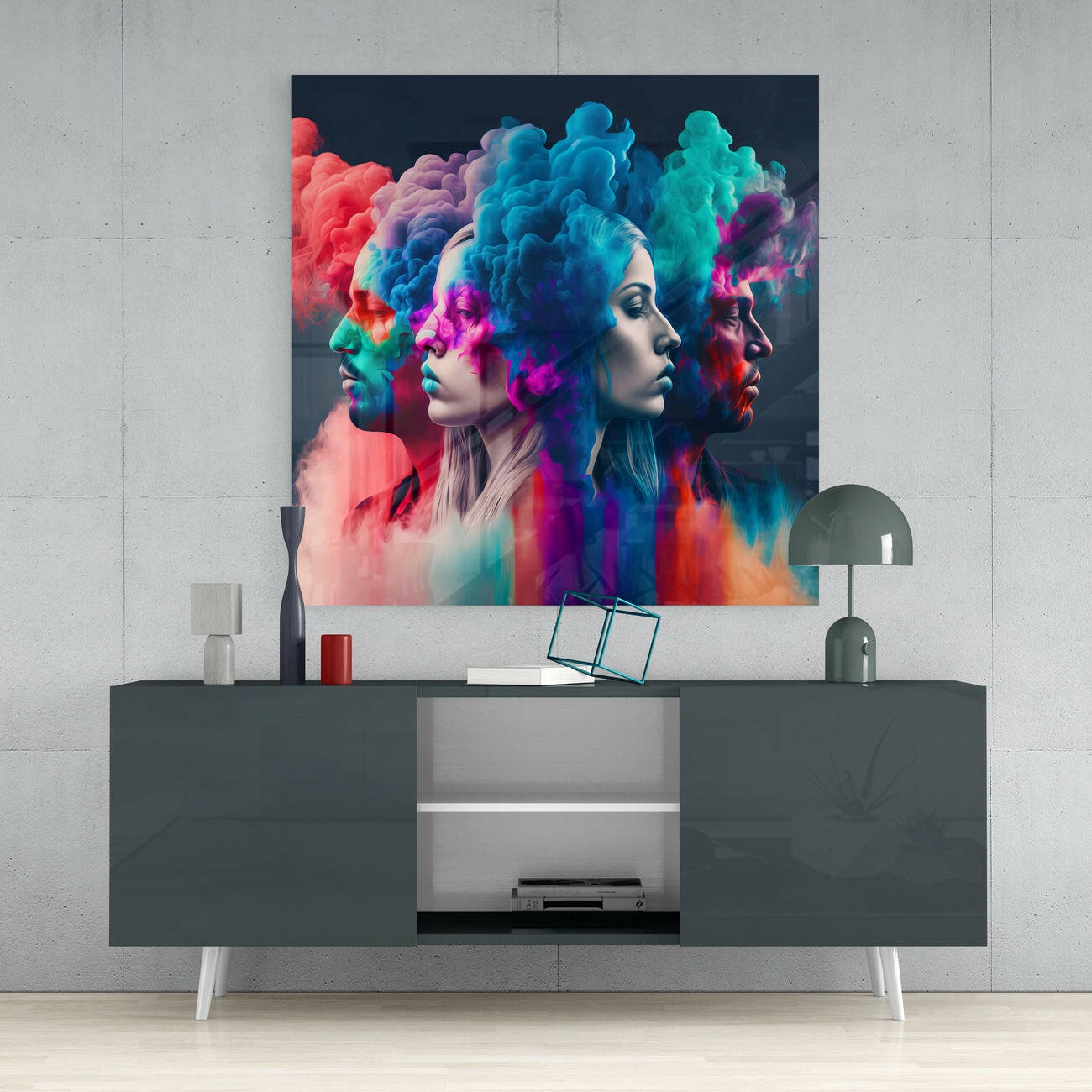 Smoked Thoughts Glass Wall Art