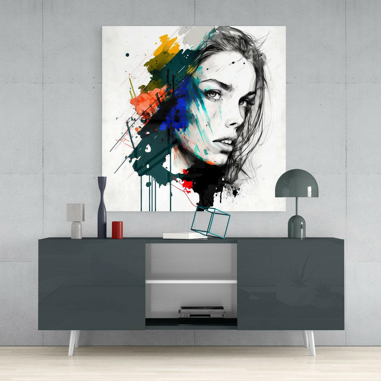 Woman Glass Wall Art