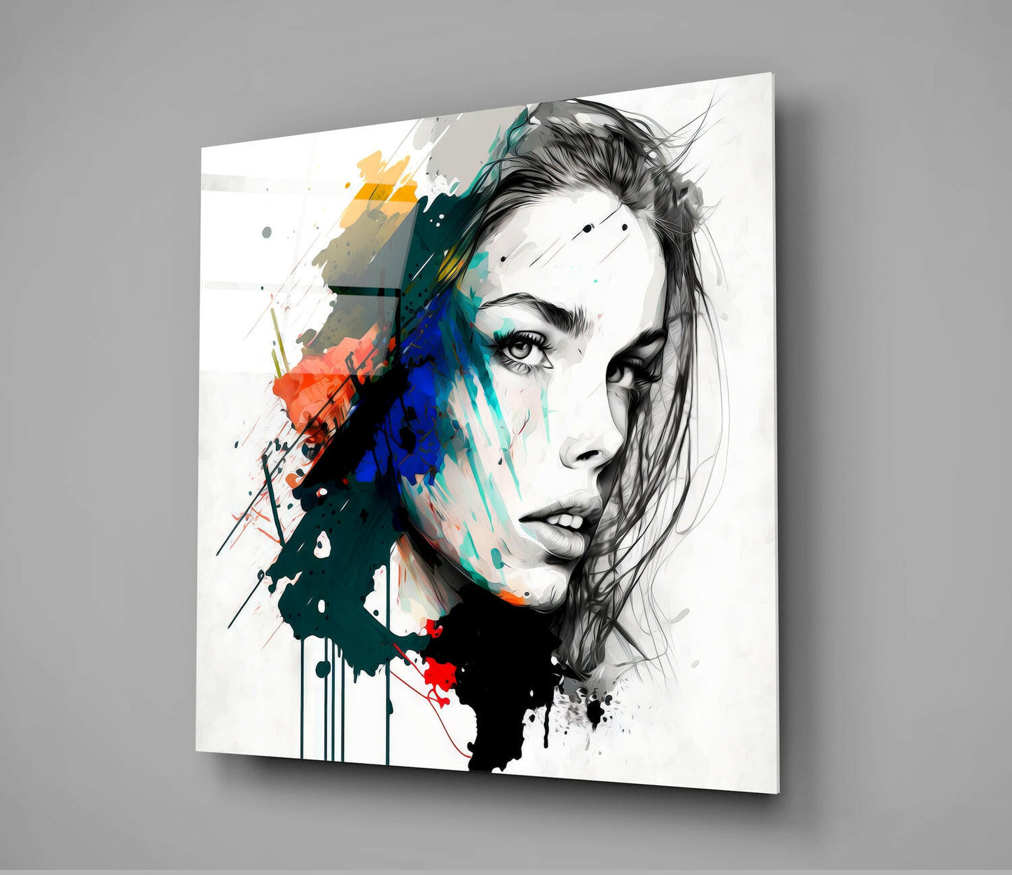 Woman Glass Wall Art