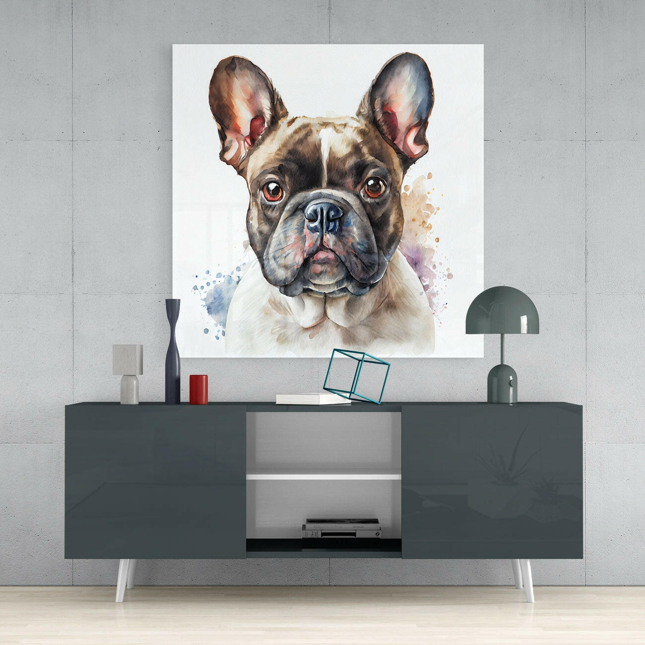 Cute Dog Glass Wall Art