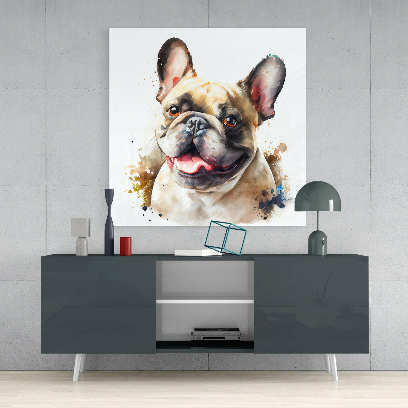 Cute Dog Glass Wall Art