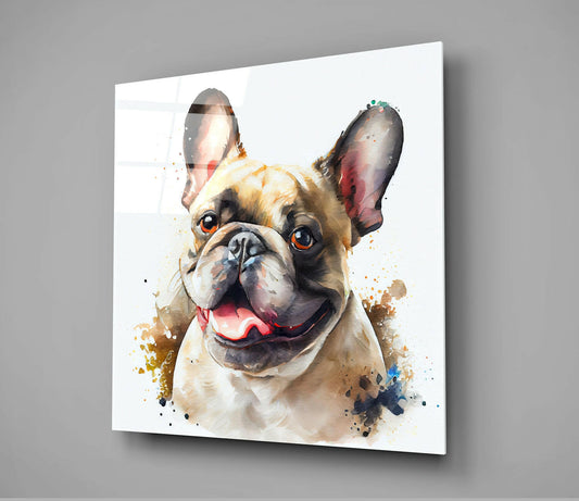 Cute Dog Glass Wall Art